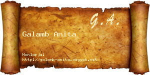 Galamb Anita névjegykártya